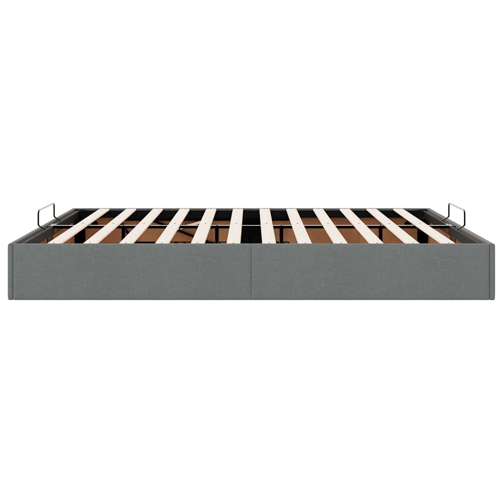 Bedframe zonder matras 200x200 cm stof donkergrijs is nu te koop bij PeponiXL, paradijselijk wonen!