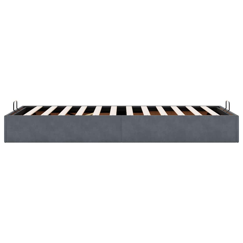 Bedframe zonder matras 80x200 cm fluweel donkergrijs is nu te koop bij PeponiXL, paradijselijk wonen!