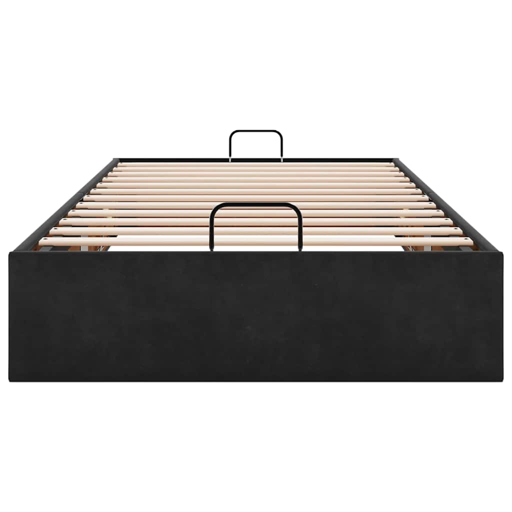 Bedframe zonder matras 90x190 cm fluweel zwart is nu te koop bij PeponiXL, paradijselijk wonen!