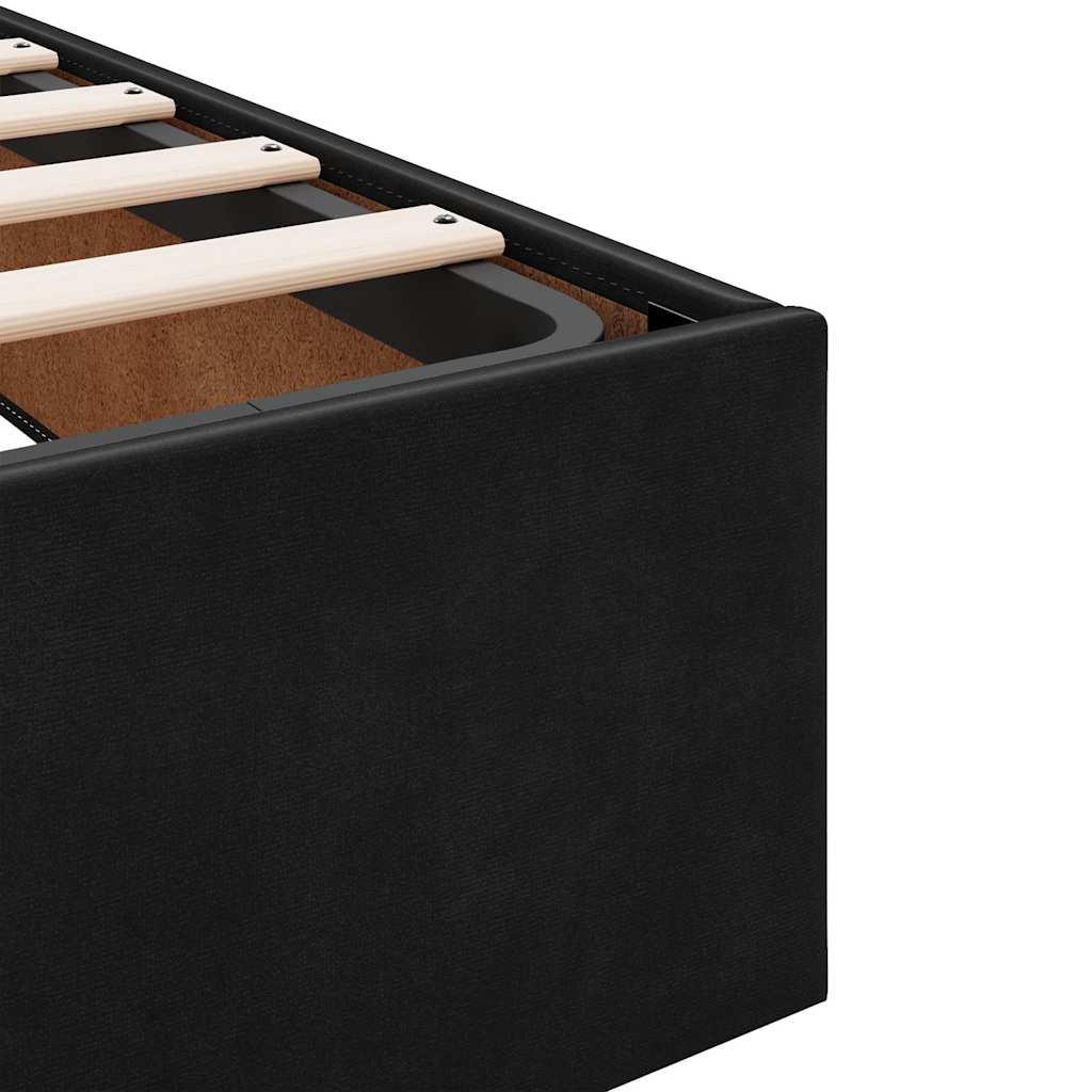 Bedframe zonder matras 90x190 cm fluweel zwart is nu te koop bij PeponiXL, paradijselijk wonen!