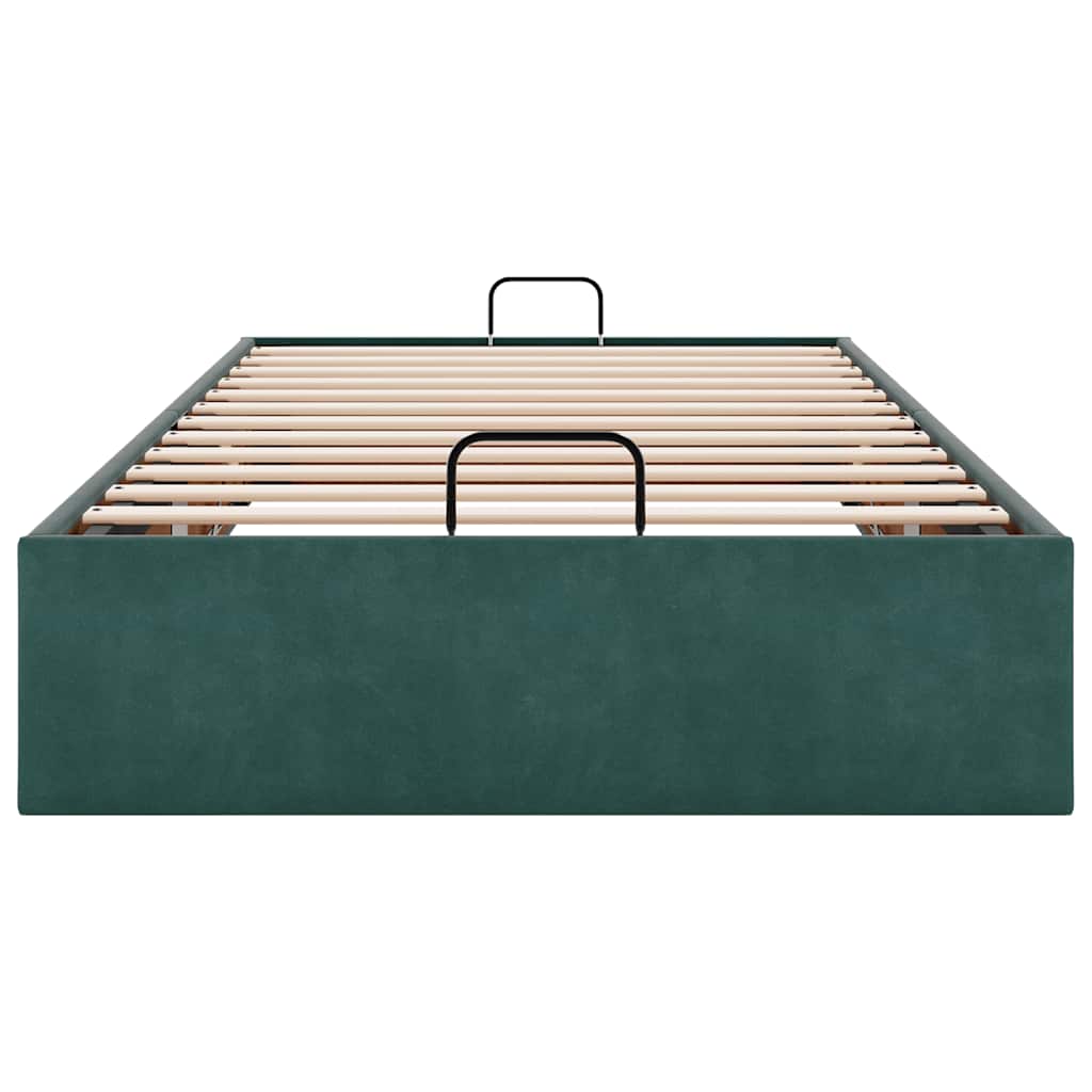 Bedframe zonder matras 90x190 cm fluweel donkergroen is nu te koop bij PeponiXL, paradijselijk wonen!
