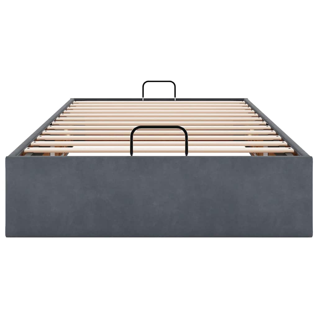 Bedframe zonder matras 90x200 cm fluweel donkergrijs is nu te koop bij PeponiXL, paradijselijk wonen!