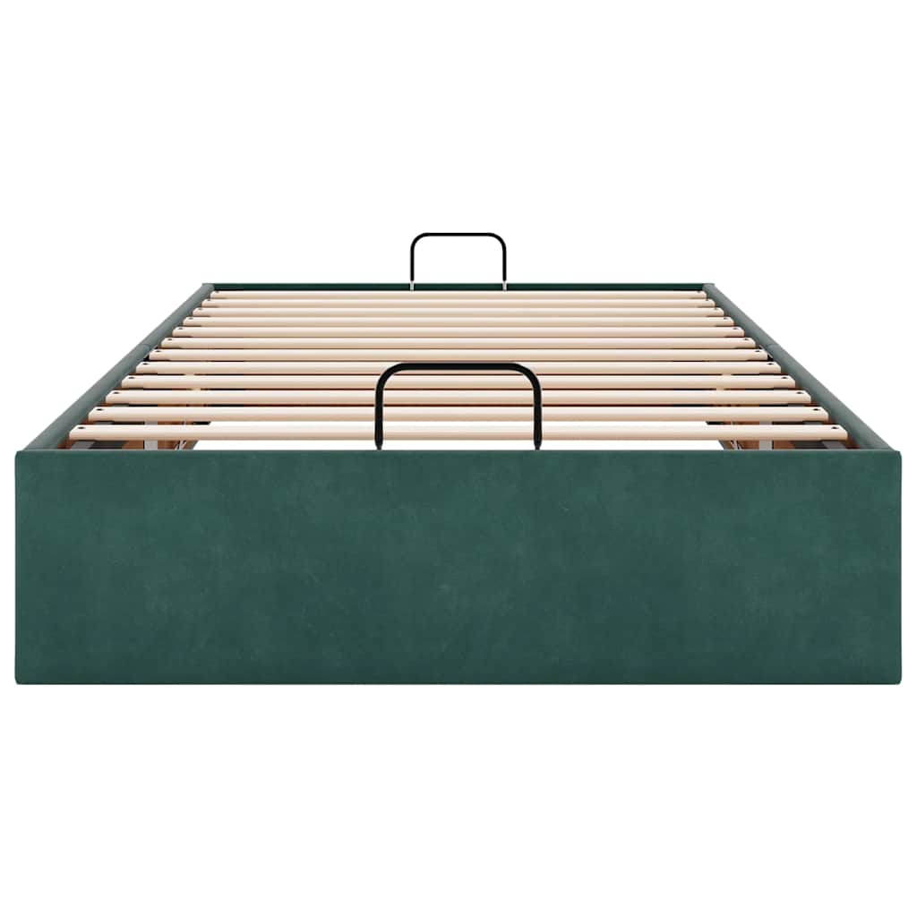 Bedframe zonder matras 100x200 cm fluweel donkergroen is nu te koop bij PeponiXL, paradijselijk wonen!