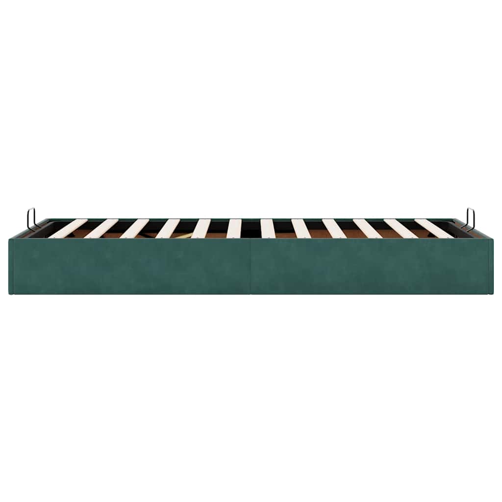Bedframe zonder matras 100x200 cm fluweel donkergroen is nu te koop bij PeponiXL, paradijselijk wonen!