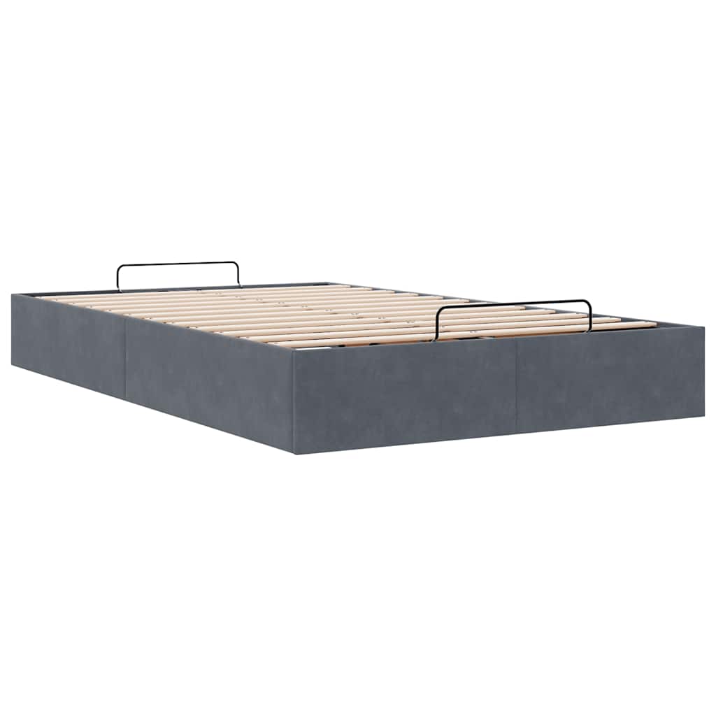 Bedframe zonder matras 120x190 cm fluweel donkergrijs is nu te koop bij PeponiXL, paradijselijk wonen!