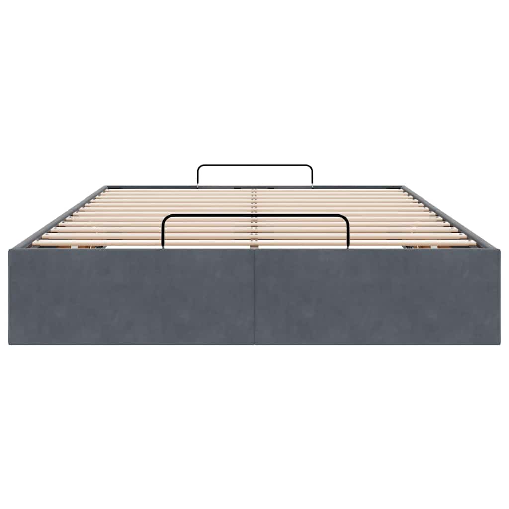 Bedframe zonder matras 120x190 cm fluweel donkergrijs is nu te koop bij PeponiXL, paradijselijk wonen!