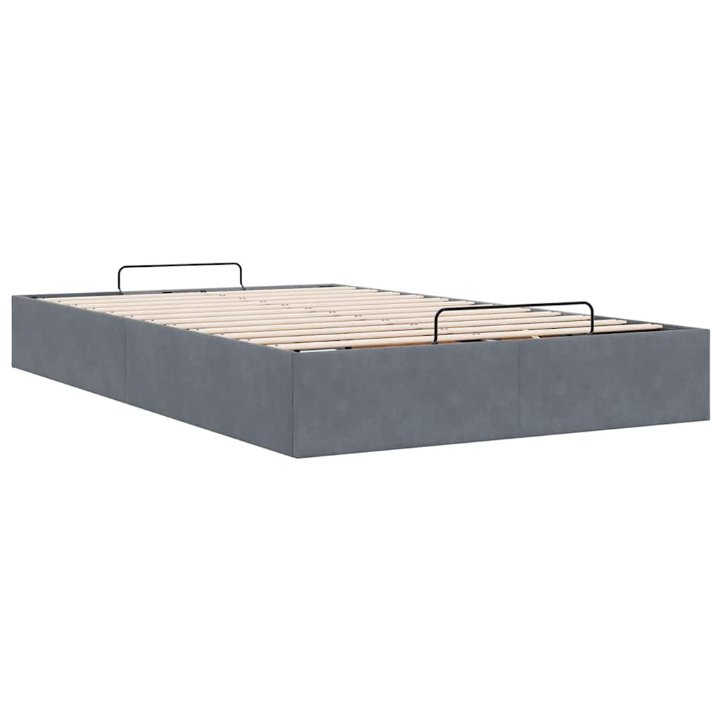 Bedframe zonder matras 120x190 cm fluweel donkergrijs is nu te koop bij PeponiXL, paradijselijk wonen!