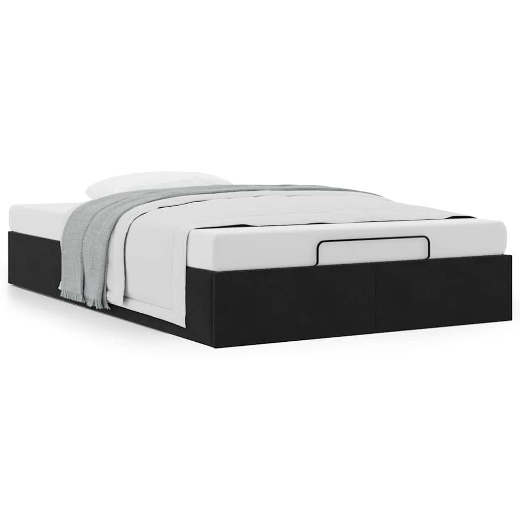 Bedframe zonder matras 120x190 cm fluweel zwart is nu te koop bij PeponiXL, paradijselijk wonen!