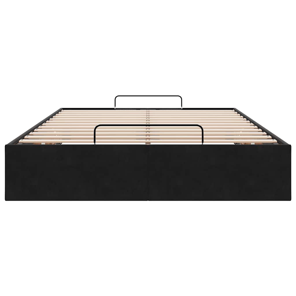 Bedframe zonder matras 120x190 cm fluweel zwart is nu te koop bij PeponiXL, paradijselijk wonen!