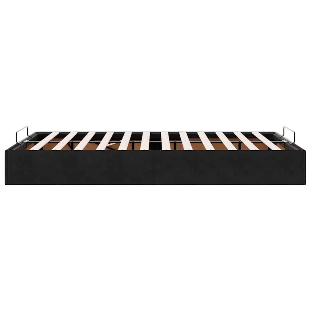 Bedframe zonder matras 120x190 cm fluweel zwart is nu te koop bij PeponiXL, paradijselijk wonen!
