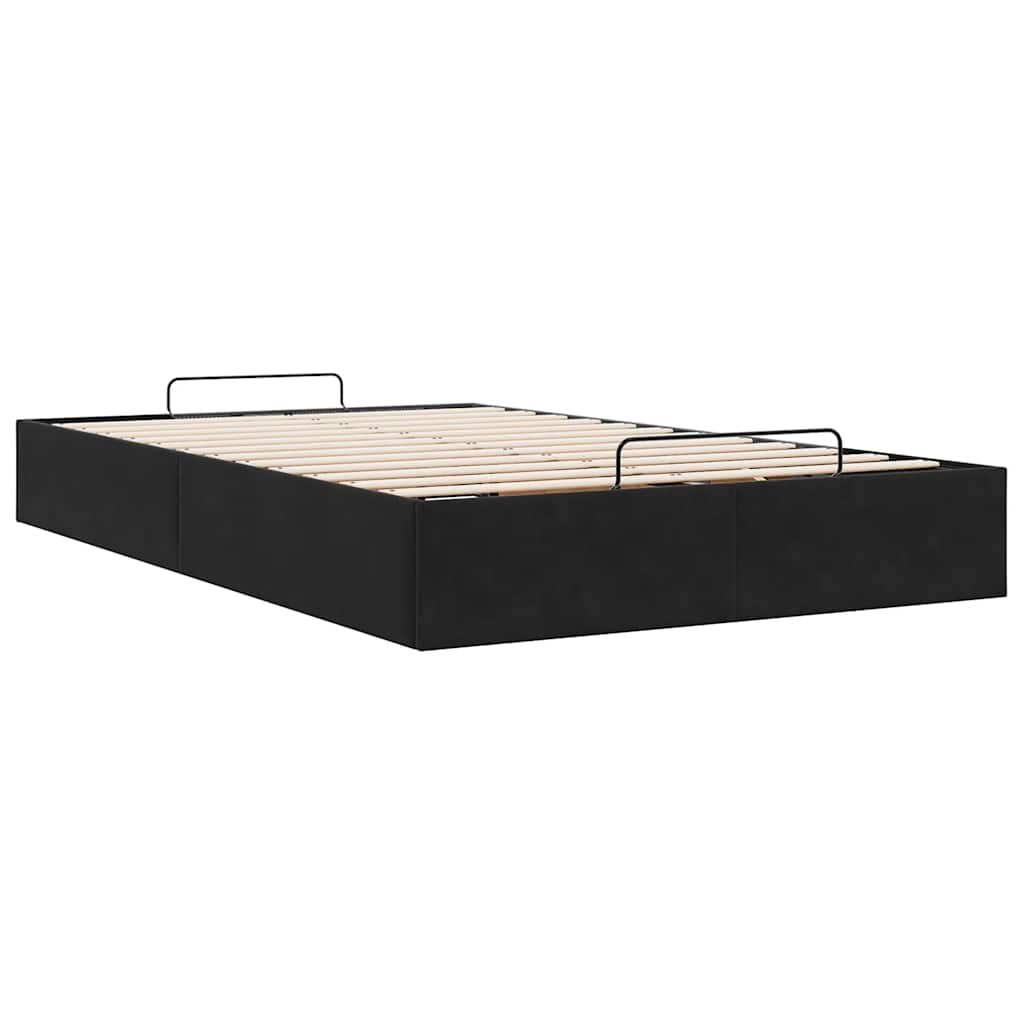 Bedframe zonder matras 120x190 cm fluweel zwart is nu te koop bij PeponiXL, paradijselijk wonen!