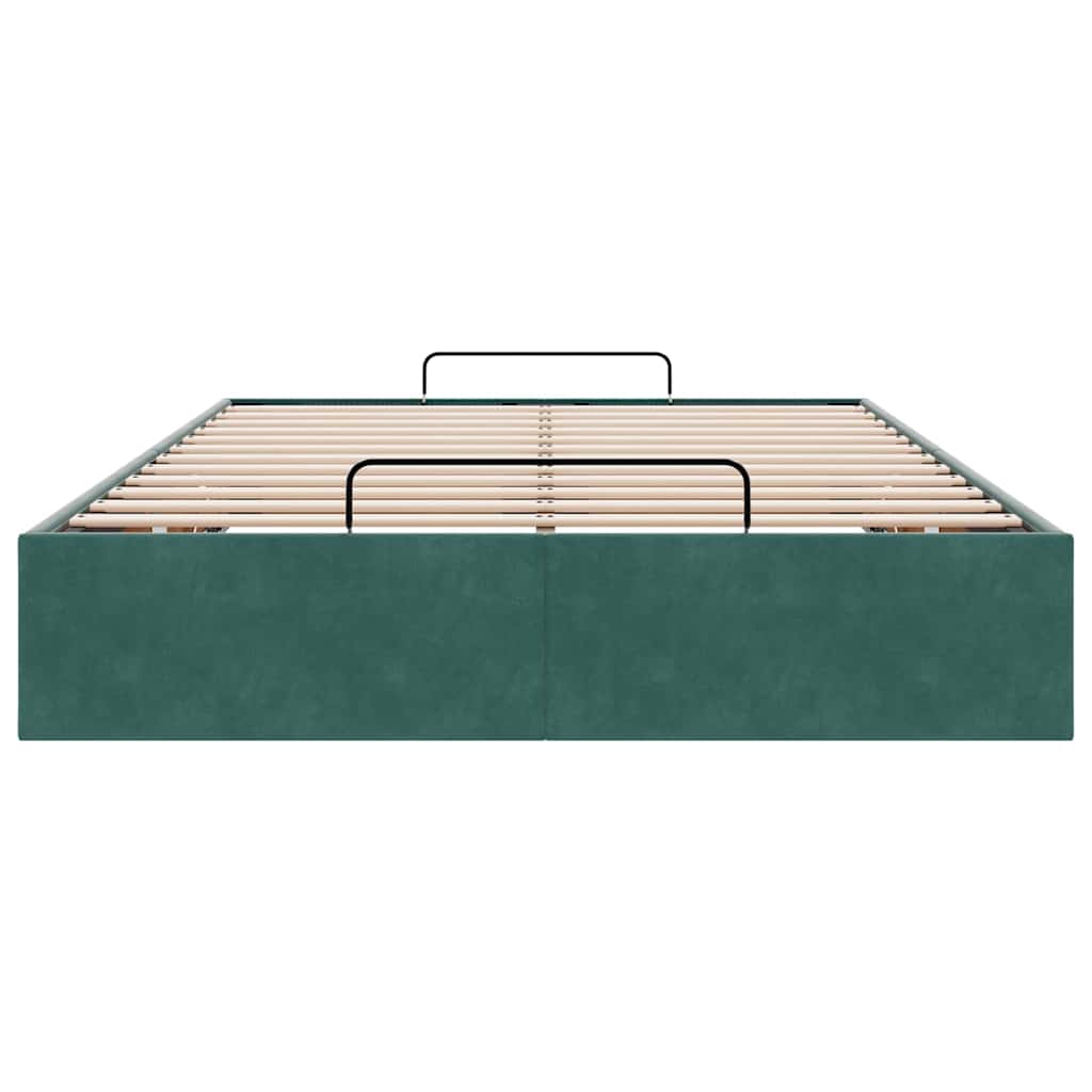 Bedframe zonder matras 120x190 cm fluweel donkergroen is nu te koop bij PeponiXL, paradijselijk wonen!
