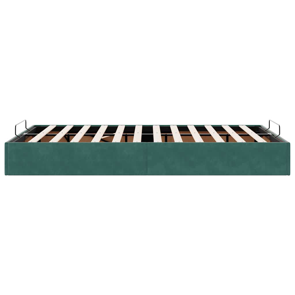 Bedframe zonder matras 120x190 cm fluweel donkergroen is nu te koop bij PeponiXL, paradijselijk wonen!