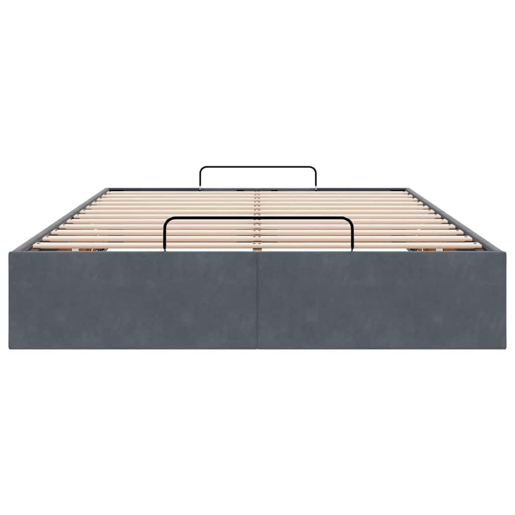 Bedframe zonder matras 120x200 cm fluweel donkergrijs is nu te koop bij PeponiXL, paradijselijk wonen!