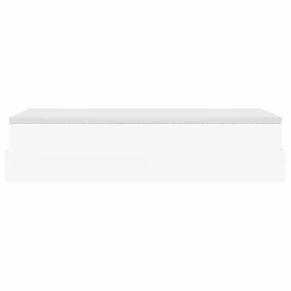 Ottoman bed met matras 80x200 cm kunstleer wit is nu te koop bij PeponiXL, paradijselijk wonen!