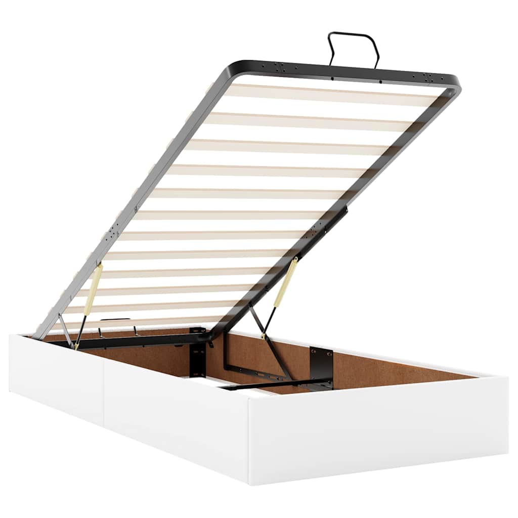 Ottoman bed met matras 80x200 cm kunstleer wit is nu te koop bij PeponiXL, paradijselijk wonen!