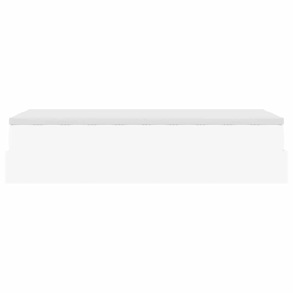 Ottoman bed met matras 90x200cm kunstleer wit is nu te koop bij PeponiXL, paradijselijk wonen!
