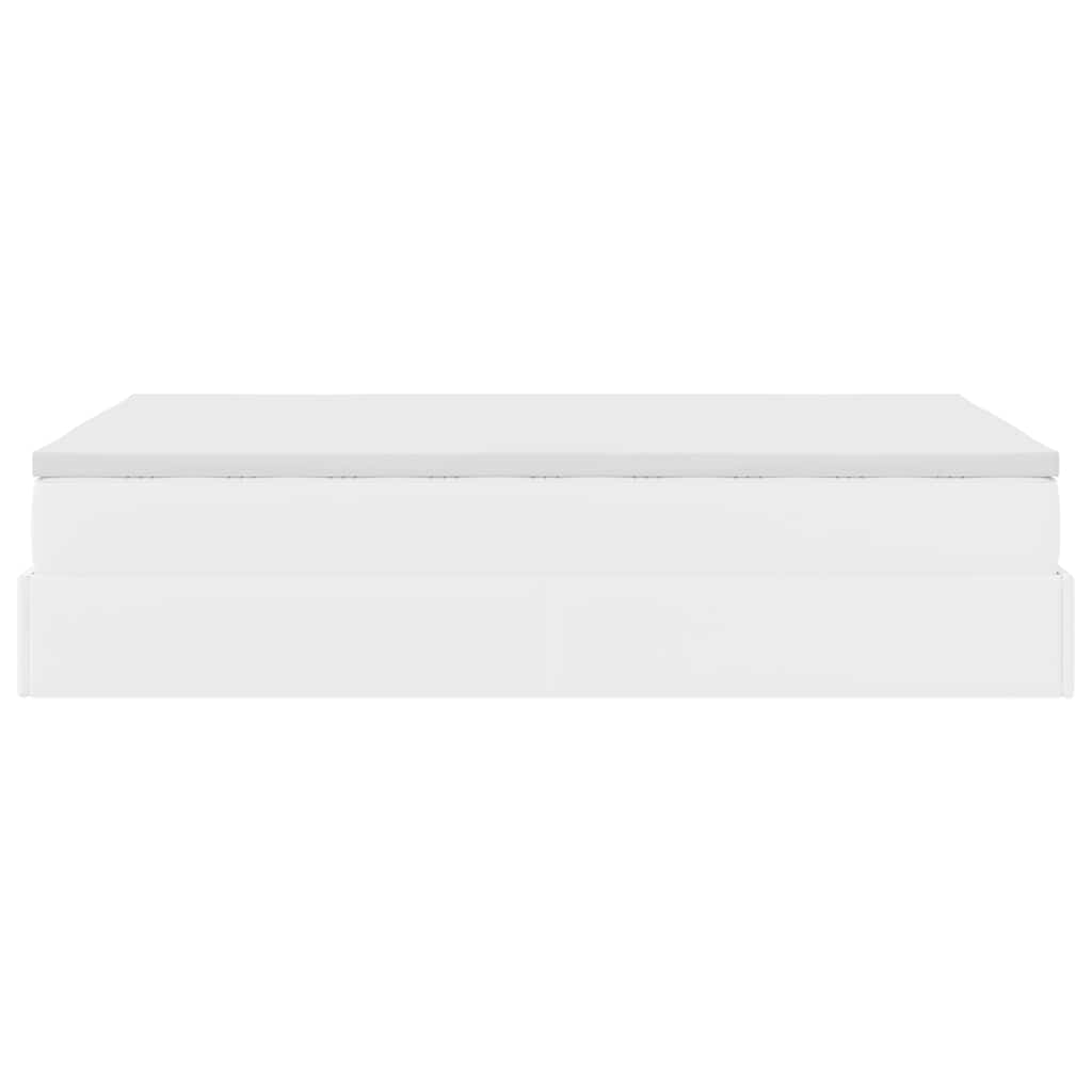 Ottoman bed met matras 120x200cm kunstleer wit is nu te koop bij PeponiXL, paradijselijk wonen!