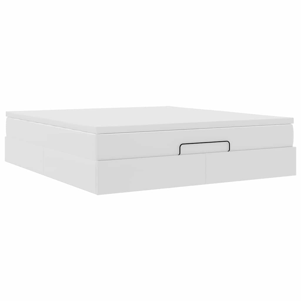 Ottoman bed met matras 180x200cm kunstleer wit is nu te koop bij PeponiXL, paradijselijk wonen!