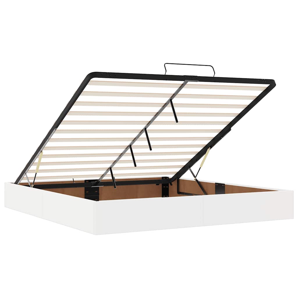 Ottoman bed met matras 180x200cm kunstleer wit is nu te koop bij PeponiXL, paradijselijk wonen!