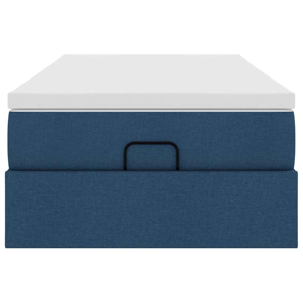 Ottoman bed met matras 80x200cm stof blauw is nu te koop bij PeponiXL, paradijselijk wonen!