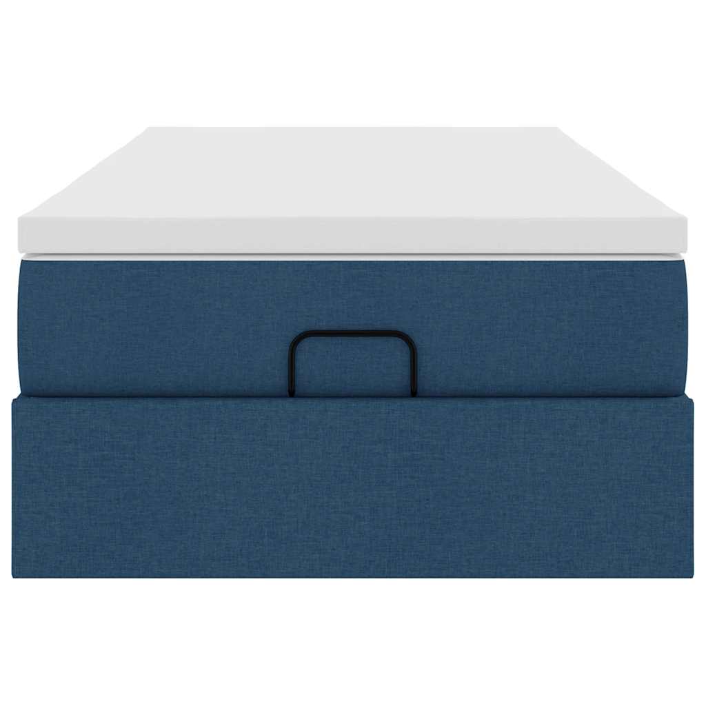 Ottoman bed met matras 90x190cm stof blauw is nu te koop bij PeponiXL, paradijselijk wonen!