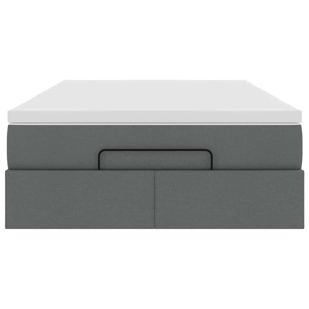 Ottoman bed met matras 120x200cm stof donkergrijs is nu te koop bij PeponiXL, paradijselijk wonen!