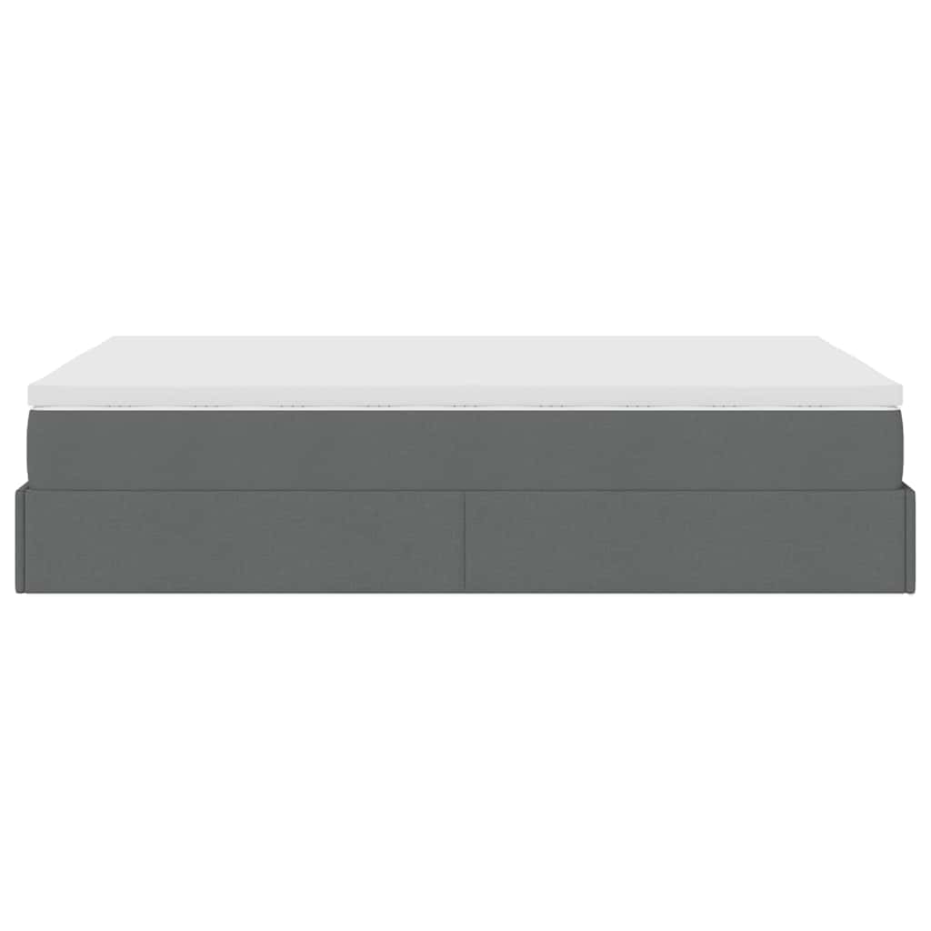 Ottoman bed met matras 120x200cm stof donkergrijs is nu te koop bij PeponiXL, paradijselijk wonen!