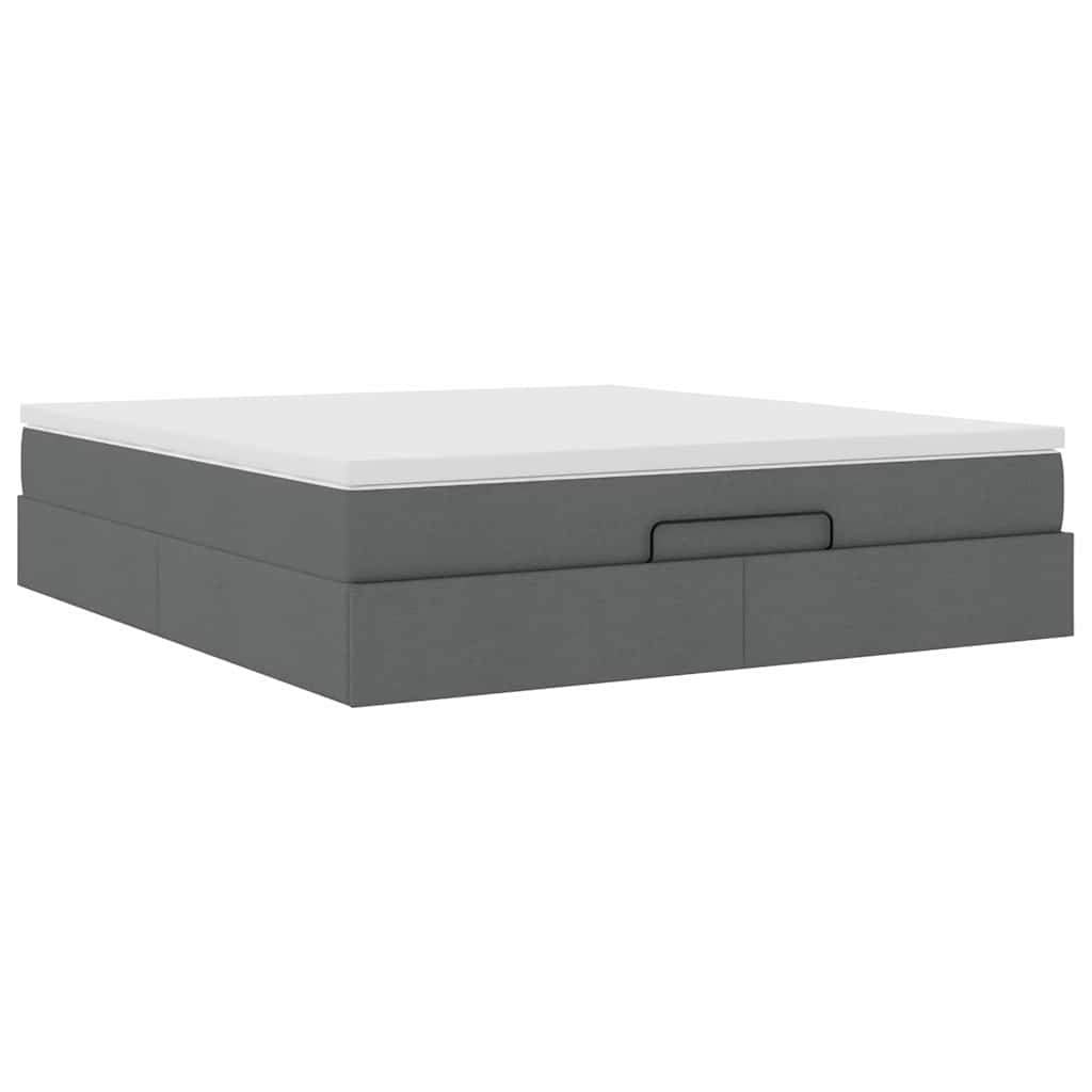 Ottoman bed met matras 160x200cm stof donkergrijs is nu te koop bij PeponiXL, paradijselijk wonen!