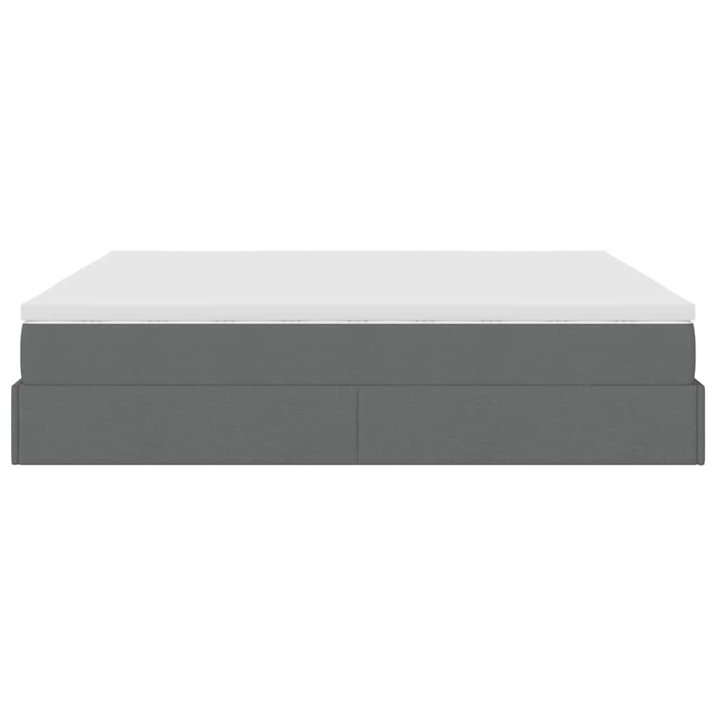 Ottoman bed met matras 160x200cm stof donkergrijs is nu te koop bij PeponiXL, paradijselijk wonen!