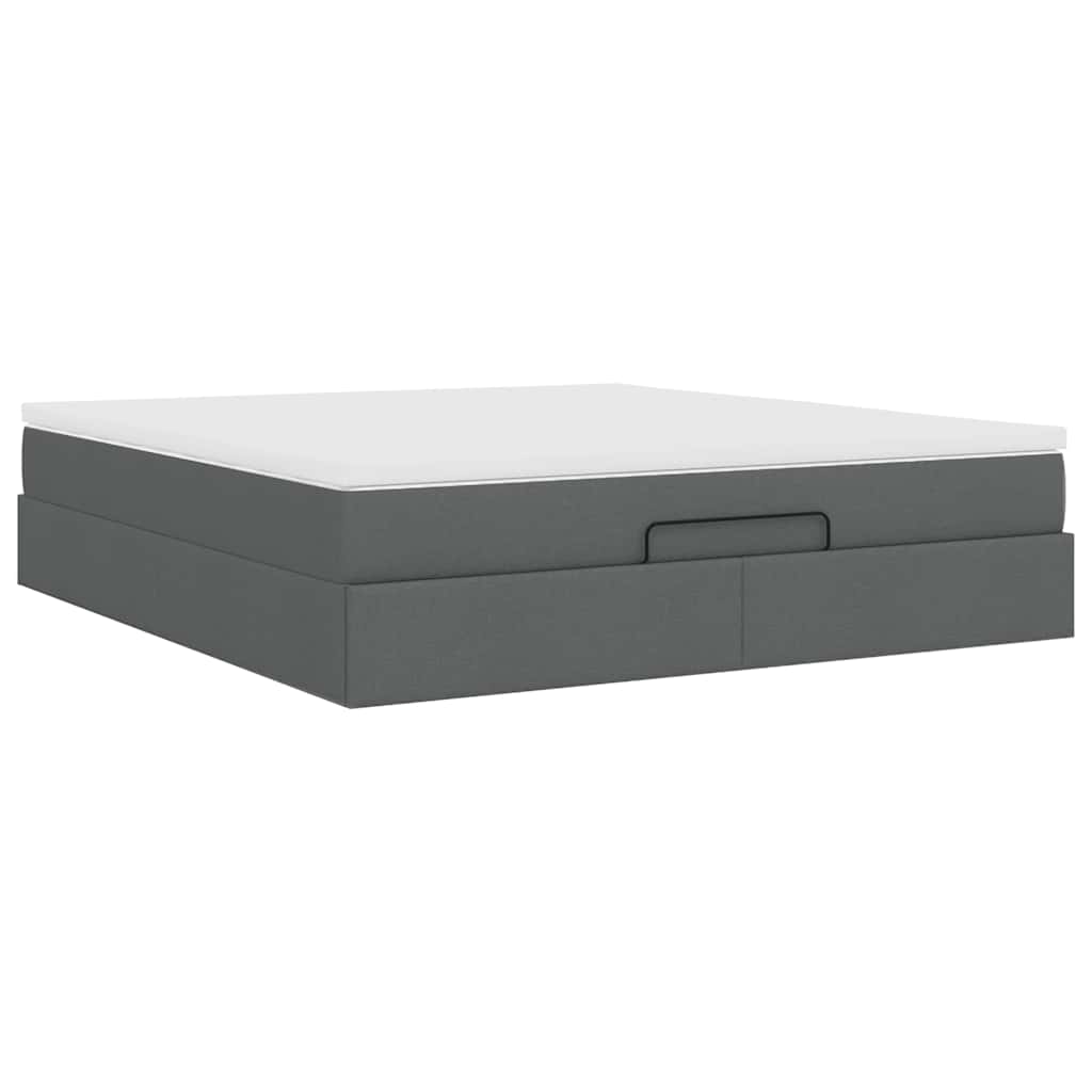 Ottoman bed met matras 160x200cm stof donkergrijs is nu te koop bij PeponiXL, paradijselijk wonen!