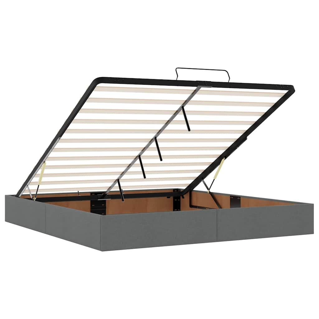 Ottoman bed met matras 160x200cm stof donkergrijs is nu te koop bij PeponiXL, paradijselijk wonen!