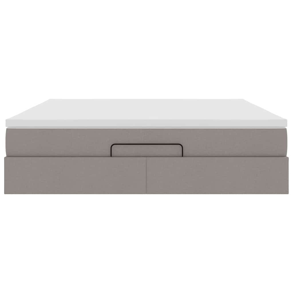 Ottoman bed met matras 160x200cm stof taupe is nu te koop bij PeponiXL, paradijselijk wonen!