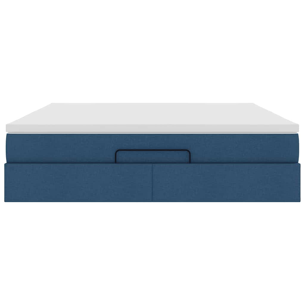 Ottoman bed met matras 180x200cm stof blauw is nu te koop bij PeponiXL, paradijselijk wonen!