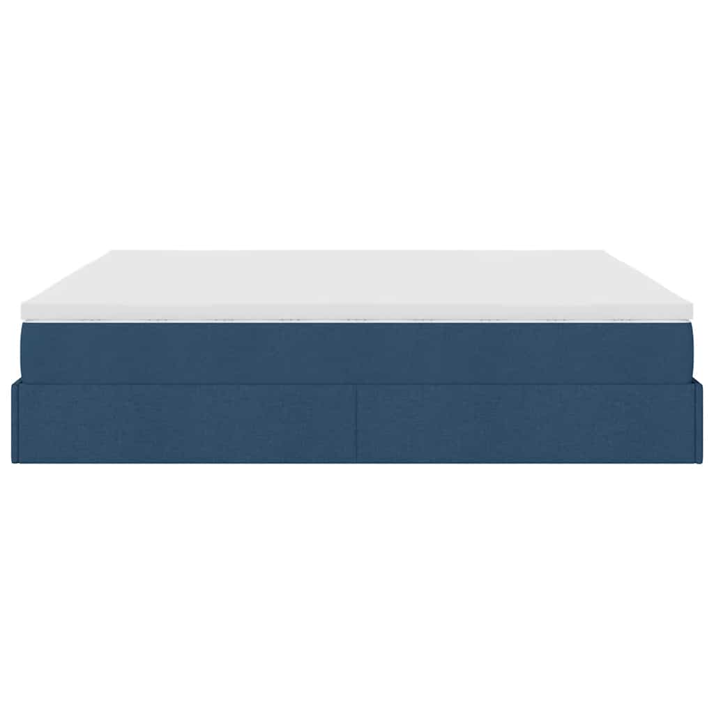 Ottoman bed met matras 180x200cm stof blauw is nu te koop bij PeponiXL, paradijselijk wonen!