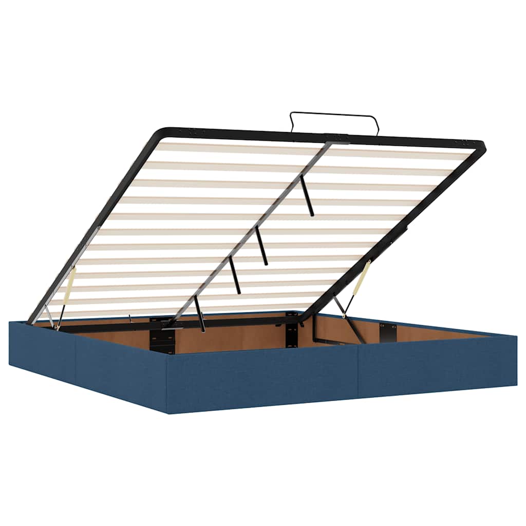 Ottoman bed met matras 180x200cm stof blauw is nu te koop bij PeponiXL, paradijselijk wonen!