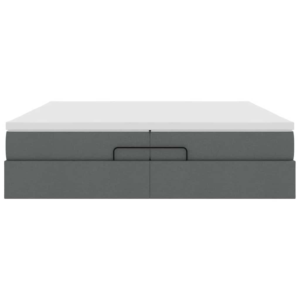 Ottoman bed met matrassen 200x200cm stof donkergrijs is nu te koop bij PeponiXL, paradijselijk wonen!