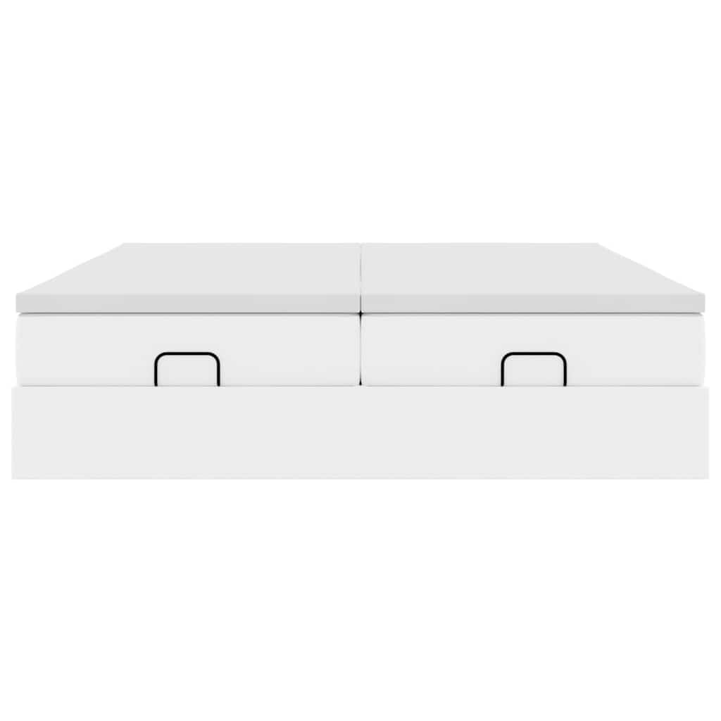 Ottoman bed met matrassen 180x200cm kunstleer wit is nu te koop bij PeponiXL, paradijselijk wonen!
