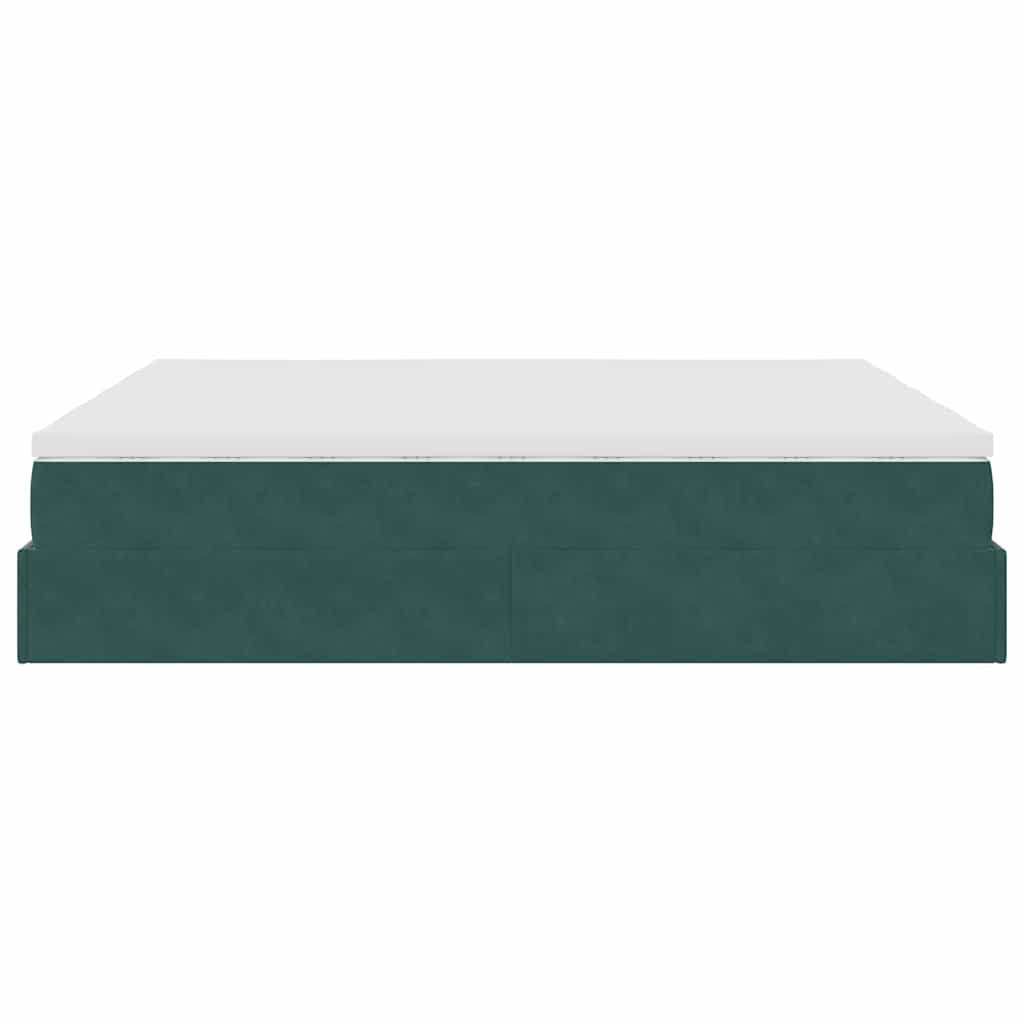 Ottoman bed met matrassen 180x200cm fluweel donkergroen is nu te koop bij PeponiXL, paradijselijk wonen!