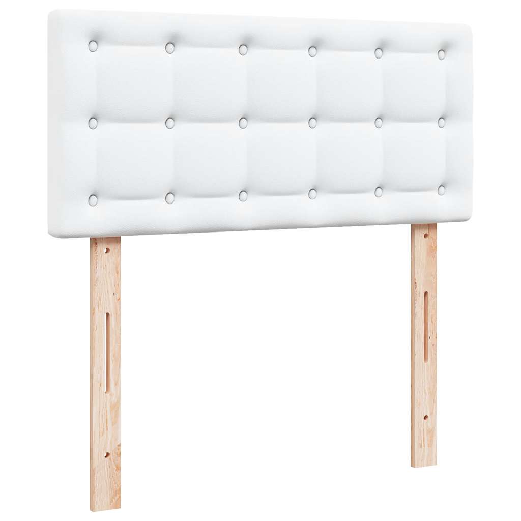 Ottomaanse bed met matras 90x190cm kunstleer wit is nu te koop bij PeponiXL, paradijselijk wonen!