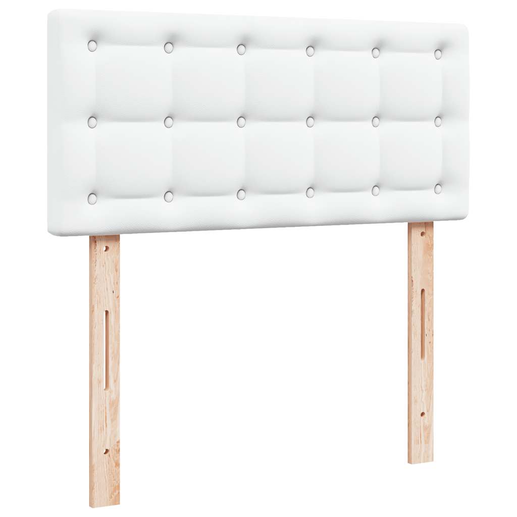 Ottomaanse bed met matras 90x200cm kunstleer wit is nu te koop bij PeponiXL, paradijselijk wonen!