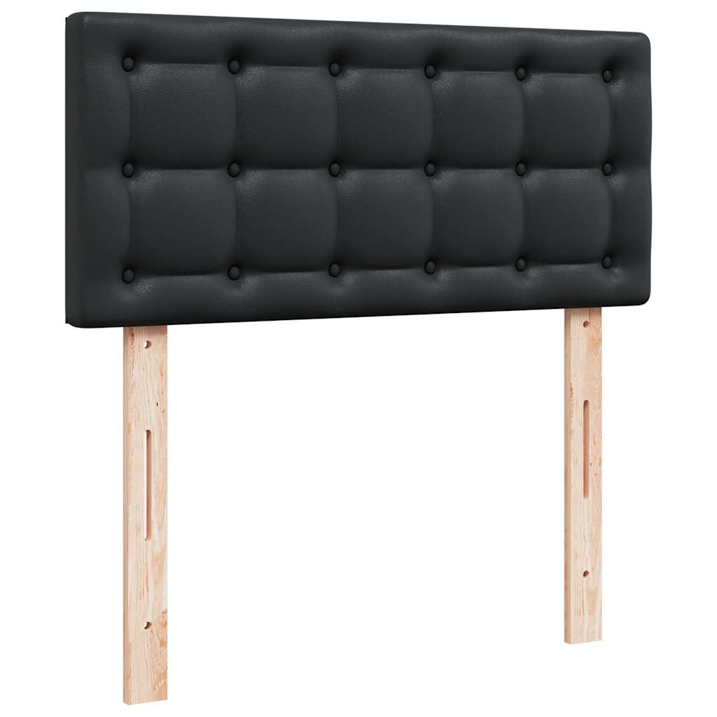 Ottomaanse bed met matras 100x200cm kunstleer zwart is nu te koop bij PeponiXL, paradijselijk wonen!