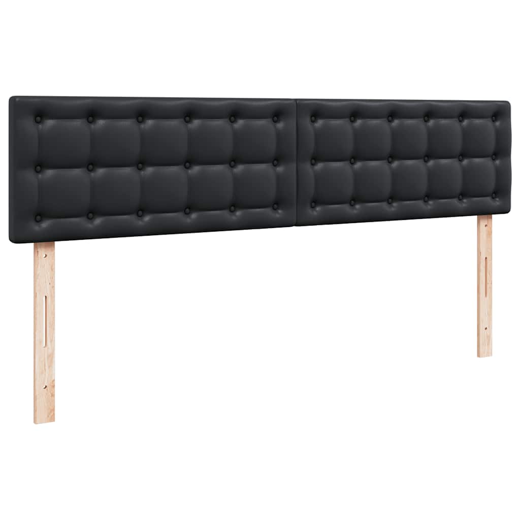 Ottoman bed met matrassen 200x200cm kunstleer zwart is nu te koop bij PeponiXL, paradijselijk wonen!
