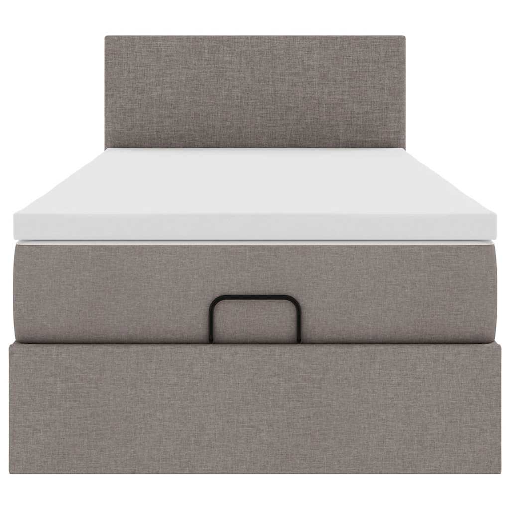 Ottoman bed met matras 80x200cm stof taupe is nu te koop bij PeponiXL, paradijselijk wonen!
