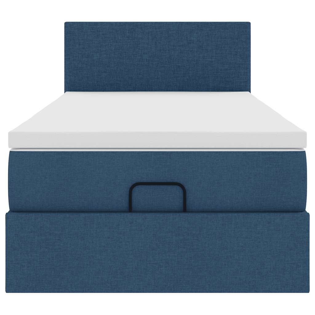Ottoman bed met matras 80x200cm stof blauw is nu te koop bij PeponiXL, paradijselijk wonen!