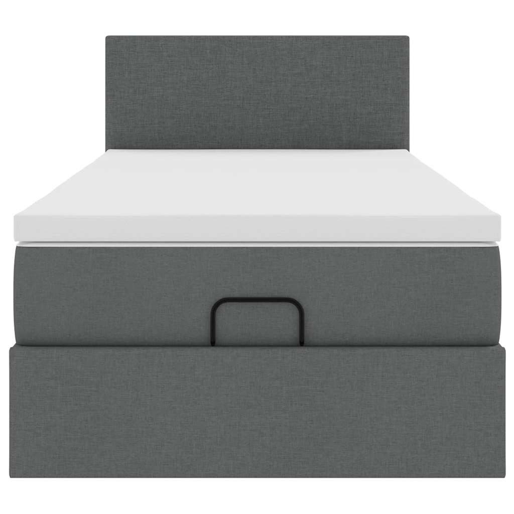 Bed met matras 90x200 cm stof donkergrijs is nu te koop bij PeponiXL, paradijselijk wonen!