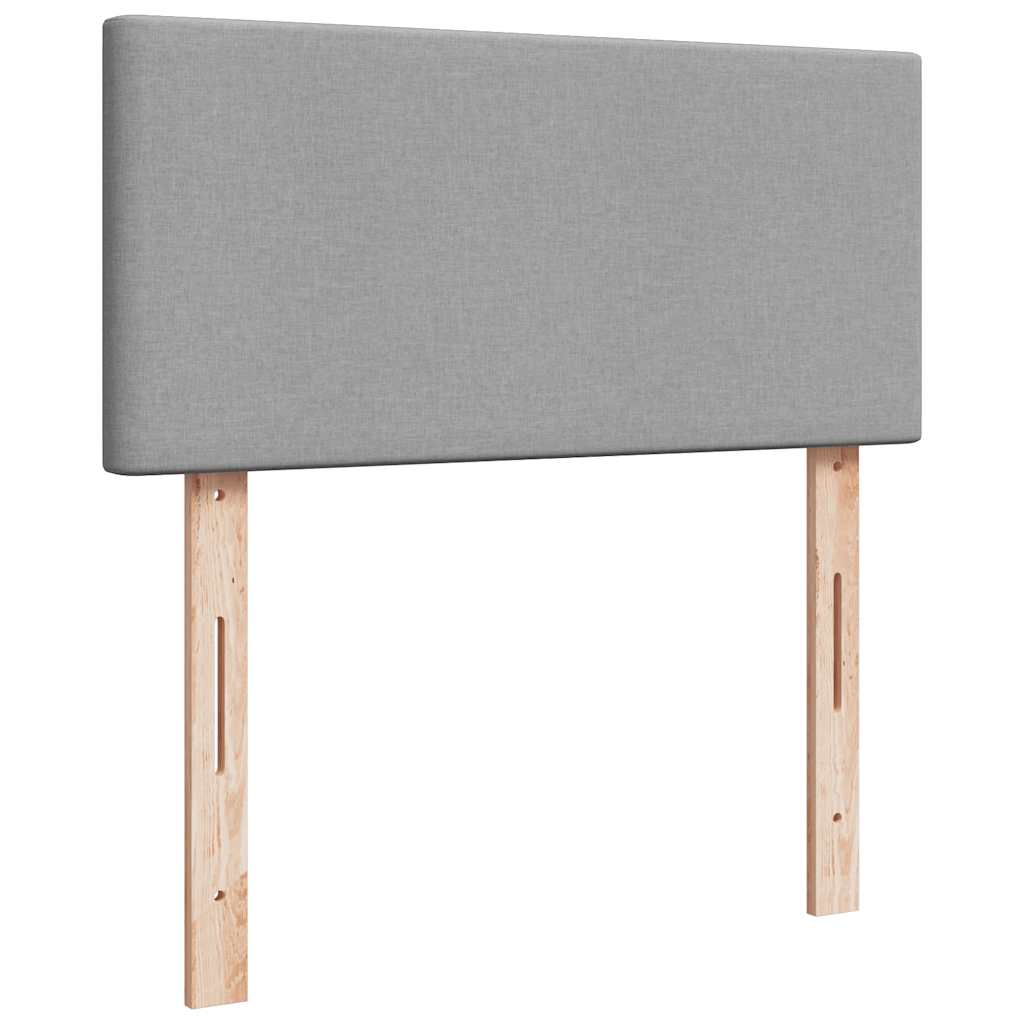 Bed met matras 100x200 cm stof lichtgrijs is nu te koop bij PeponiXL, paradijselijk wonen!