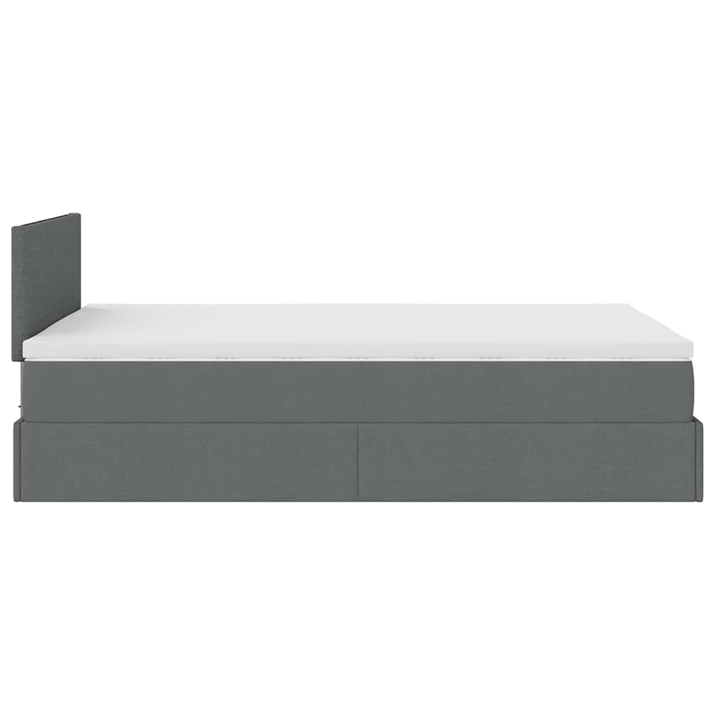 Bed met matras 120x200 cm stof donkergrijs is nu te koop bij PeponiXL, paradijselijk wonen!