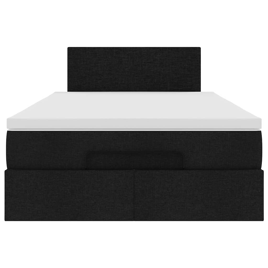 Bed met matras 120x200 cm stof zwart is nu te koop bij PeponiXL, paradijselijk wonen!