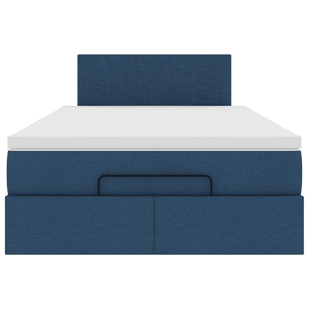 Bed met matras 120x200 cm stof blauw is nu te koop bij PeponiXL, paradijselijk wonen!